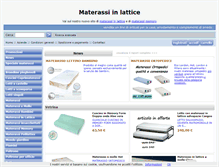 Tablet Screenshot of materassi-inlattice.com